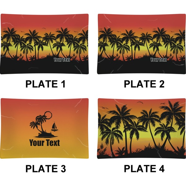 Tropical Sunset Set of Rectangular Appetizer / Dessert Plates (Approval)