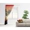 Tropical Sunset Sheer Curtain With Window and Rod - in Room Matching Pillow