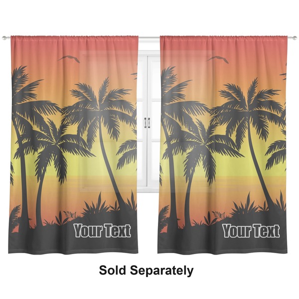 Tropical Sunset Sheer Curtains