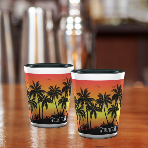 Tropical Sunset Shot Glass - Two Tone - LIFESTYLE