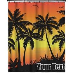 Tropical Sunset Extra Long Shower Curtain - 70"x84" (Personalized)