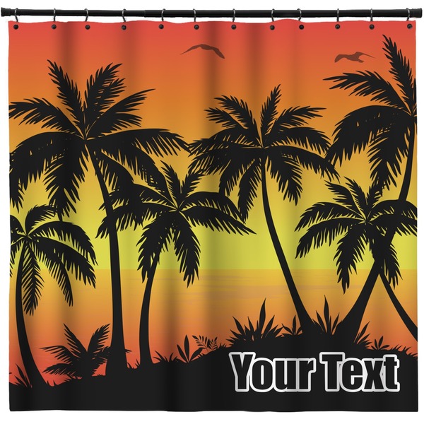 Custom Tropical Sunset Shower Curtain - Custom Size (Personalized)