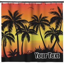 Tropical Sunset Shower Curtain - 71" x 74" (Personalized)