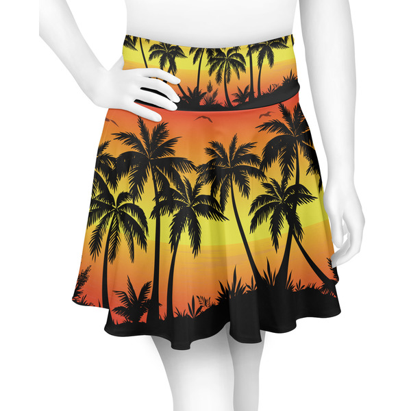 Custom Tropical Sunset Skater Skirt - Small