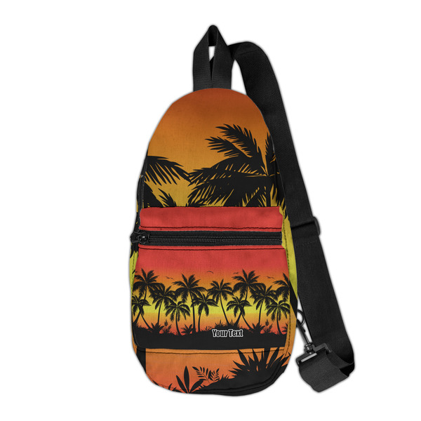 Custom Tropical Sunset Sling Bag (Personalized)
