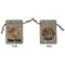 Tropical Sunset Small Burlap Gift Bag - Front and Back