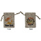 Tropical Sunset Small Burlap Gift Bag - Front & Back (Personalized)