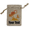 Tropical Sunset Small Burlap Gift Bag - Front
