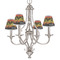 Tropical Sunset Small Chandelier Shade - LIFESTYLE (on chandelier)