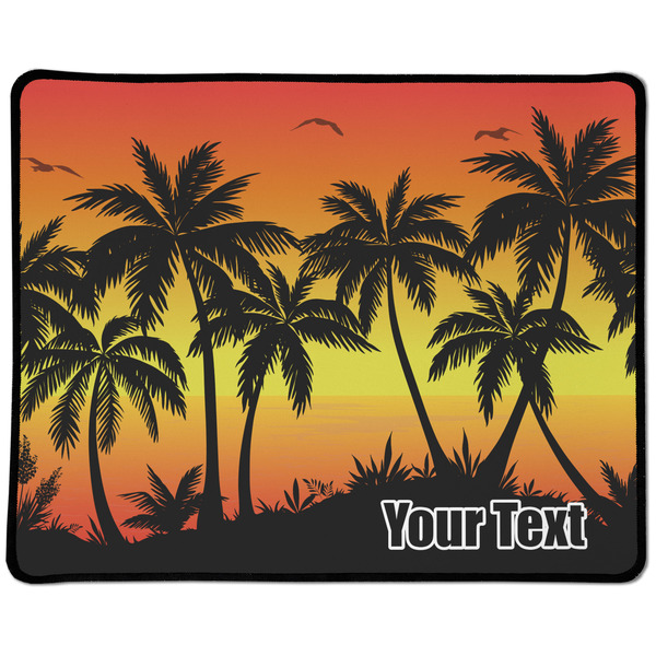 Custom Tropical Sunset Large Gaming Mouse Pad - 12.5" x 10" (Personalized)