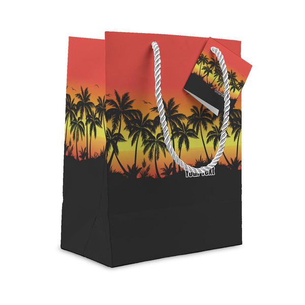 Custom Tropical Sunset Small Gift Bag (Personalized)