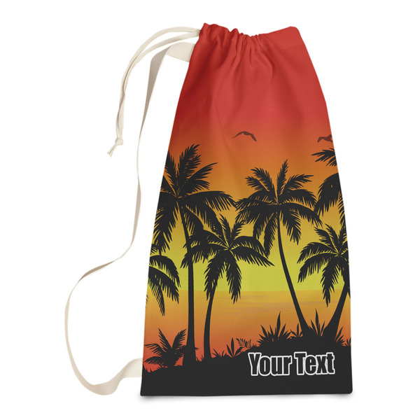Custom Tropical Sunset Laundry Bags - Small (Personalized)