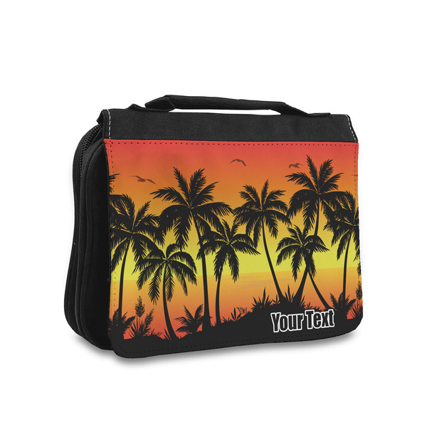 Custom Tropical Sunset Toiletry Bag - Small (Personalized)