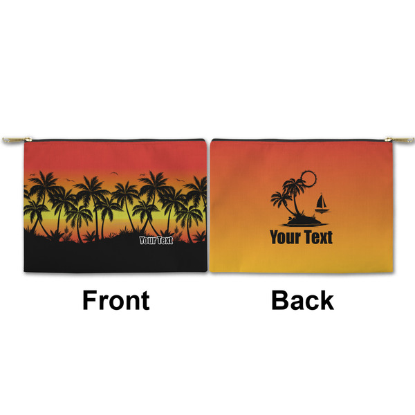Tropical Sunset Small Zipper Pouch Approval (Front and Back)