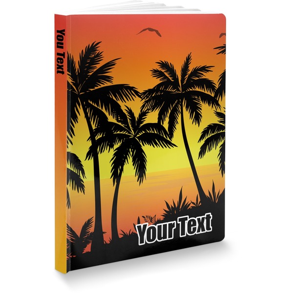 Custom Tropical Sunset Softbound Notebook - 5.75" x 8" (Personalized)
