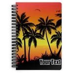 Tropical Sunset Spiral Notebook (Personalized)