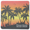Tropical Sunset Square Coaster Rubber Back - Single