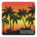 Tropical Sunset Square Decal (Personalized)