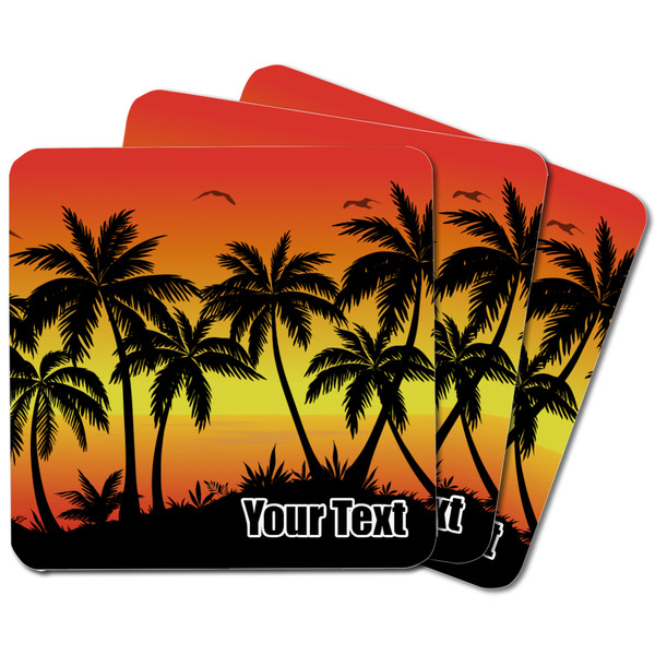 Tropical Sunset Square Fridge Magnet - MAIN