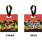 Tropical Sunset Square Luggage Tag (Front + Back)