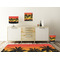 Tropical Sunset Square Wall Decal Wooden Desk