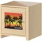 Tropical Sunset Square Wall Decal on Wooden Cabinet