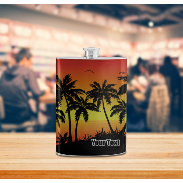 Tropical Sunset Stainless Steel Flask - LIFESTYLE 2