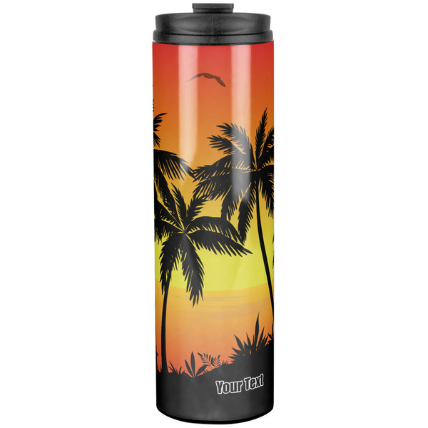 Custom Tropical Sunset Stainless Steel Skinny Tumbler - 20 oz (Personalized)