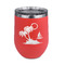 Tropical Sunset Stainless Wine Tumblers - Coral - Double Sided - Front