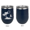 Tropical Sunset Stainless Wine Tumblers - Navy - Single Sided - Approval