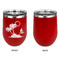 Tropical Sunset Stainless Wine Tumblers - Red - Single Sided - Approval
