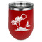 Tropical Sunset Stainless Wine Tumblers - Red - Single Sided - Front