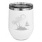 Tropical Sunset Stainless Wine Tumblers - White - Double Sided - Front