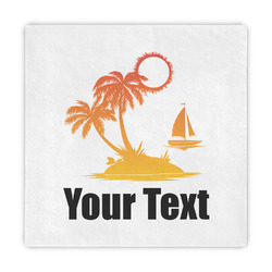 Tropical Sunset Decorative Paper Napkins (Personalized)