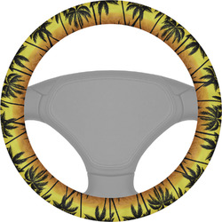 Tropical Sunset Steering Wheel Cover (Personalized)