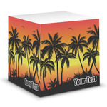 Tropical Sunset Sticky Note Cube (Personalized)