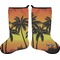 Tropical Sunset Holiday Stocking - Double-Sided - Neoprene (Personalized)