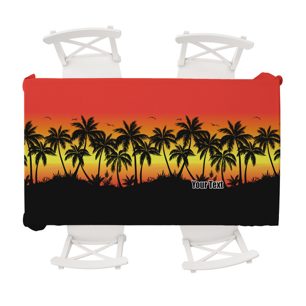 Custom Tropical Sunset Tablecloth - 58"x102" (Personalized)