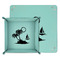 Tropical Sunset Teal Faux Leather Valet Trays - PARENT MAIN