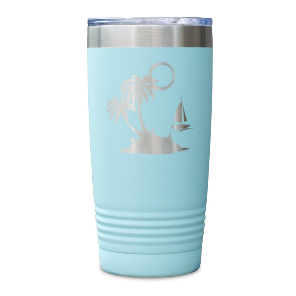 Tropical Sunset Teal Polar Camel Tumbler - 20oz - Single Sided - Approval