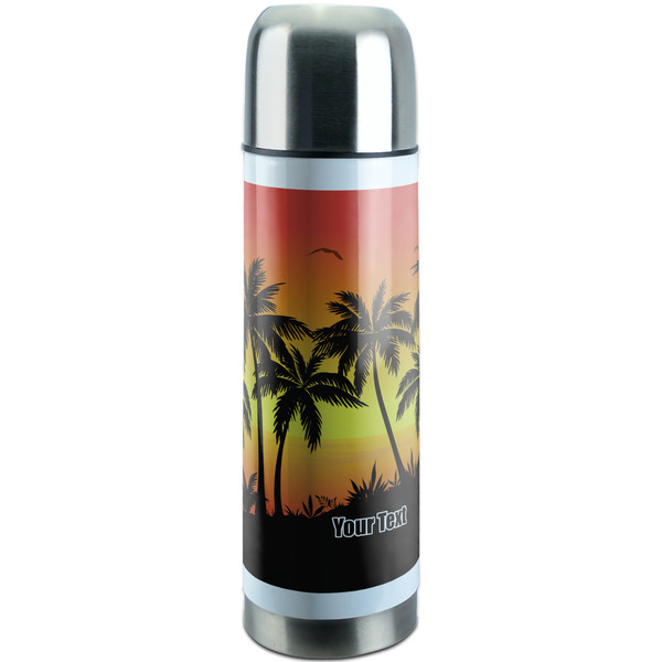 Custom Tropical Sunset Stainless Steel Thermos (Personalized)