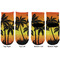 Tropical Sunset Toddler Ankle Socks - Double Pair - Front and Back - Apvl