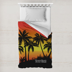 Tropical Sunset Toddler Duvet Cover w/ Name or Text