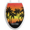 Tropical Sunset Toilet Seat Decal - Elongated (Personalized)