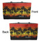 Tropical Sunset Tote w/Black Handles - Front & Back Views