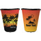 Tropical Sunset Trash Can Black - Front and Back - Apvl