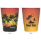 Tropical Sunset Trash Can White - Front and Back - Apvl