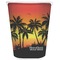 Tropical Sunset Trash Can White