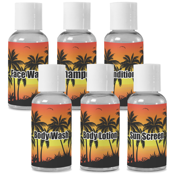 Custom Tropical Sunset Travel Bottles (Personalized)