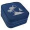 Tropical Sunset Travel Jewelry Boxes - Leather - Navy Blue - Angled View